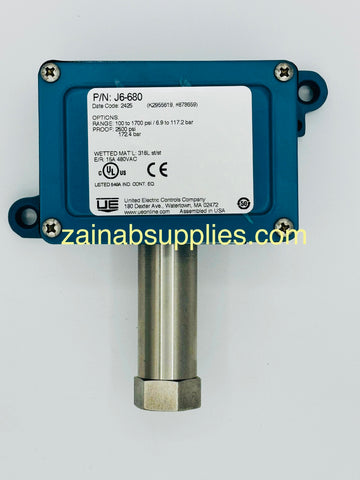J6-680 United Electric 100-1700# SS 1/4"npt PRES SWT