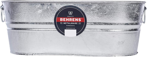 Behrens Hot-Dipped Utility Tub # 0-OV-22QT HOT DIPPED OVAL TUB