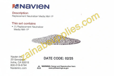 NAVIEN TANKLESS WATER HEATERS #GXXX002586 REPL NEUTRALIZER MEDIA NM-1P