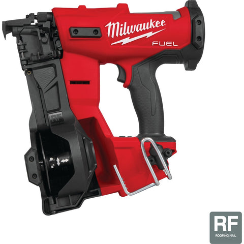 Milwaukee M18 FUEL Brushless Cordless Coil Roofing Nailer - Tool Only; Mfg #2909-20