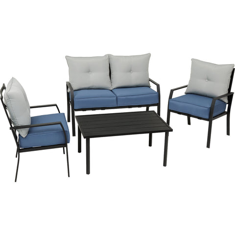Outdoor Expressions Azure Chat Set with PFAS-Free Fabric; Mfg #879706