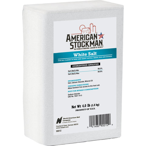 American Stockman Plain White Salt Block; Mfg #90012
