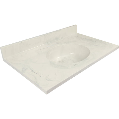 Modular Vanity Tops Oval Vanity Top w/Flat Edge; Mfg #2237OW101101B141410