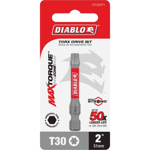 Diablo Power Impact Screwdriver Bit; Mfg #DT302P1