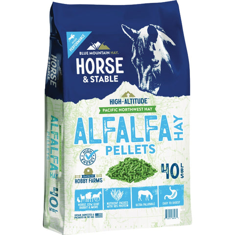 Blue Mountain Hay Alfalfa Hay Pellets; Mfg #AHP-40LB