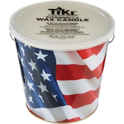 Tiki American Flag Citronella Bucket; Mfg #1412122