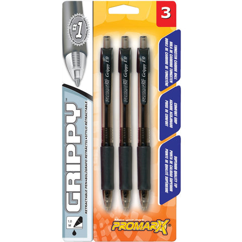 ProMarx Grippy Retractable Pen; Mfg #BR10-KP1B03-48