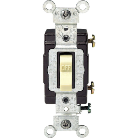 Leviton Long Life Illuminated Commercial Grade Toggle Single Pole Switch; Mfg #C21-05501-LHI