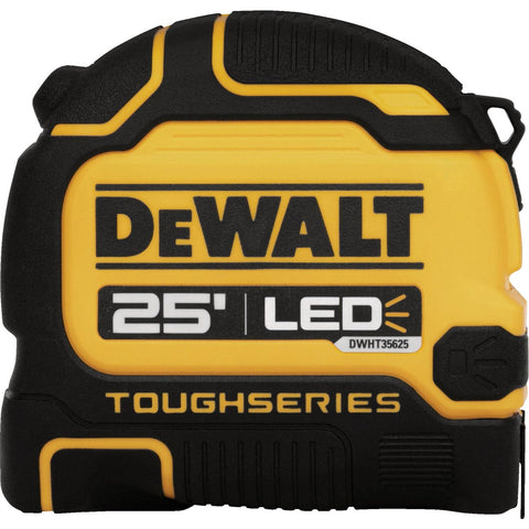 DEWALT TOUGHSERIES LED Light Measuring Tape; Mfg #DWHT35625S