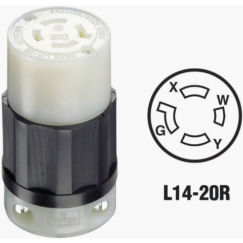 Leviton Industrial Grade Locking Cord Connector; Mfg #121-02413-0PB
