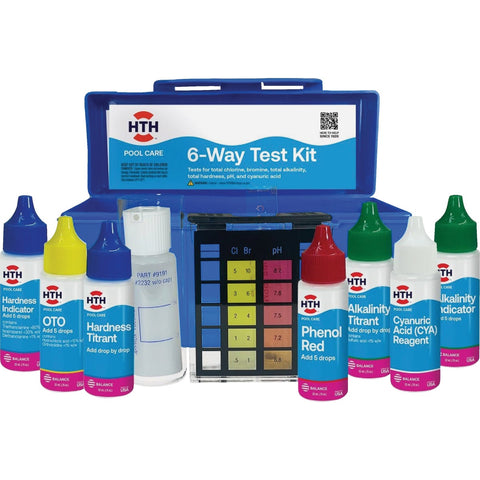 HTH 6-Way Pool Chemical Test Kit; Mfg #1278