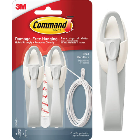 Command Cord Bundler Hook with Adhesive; Mfg #17304