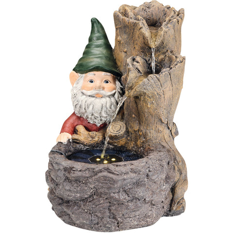 Lumineo Solar Log Waterfall Fountain; Mfg #9892954