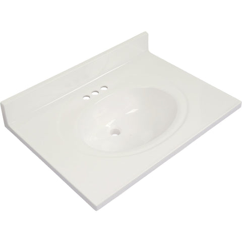 Modular Vanity Tops Oval Vanity Top w/Flat Edge; Mfg #2231OW101101B010110