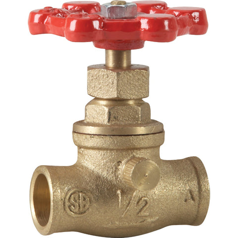 ProLine Cast-Brass Compression Sweat Straight Stop Valve and Waste; Mfg #105-604NL