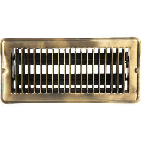 Home Impressions Stamped Brass Floor Register; Mfg #1FL0410AB-NH