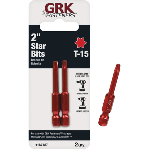 GRK Fasteners Star Drive Impact Screwdriver Bit; Mfg #187427