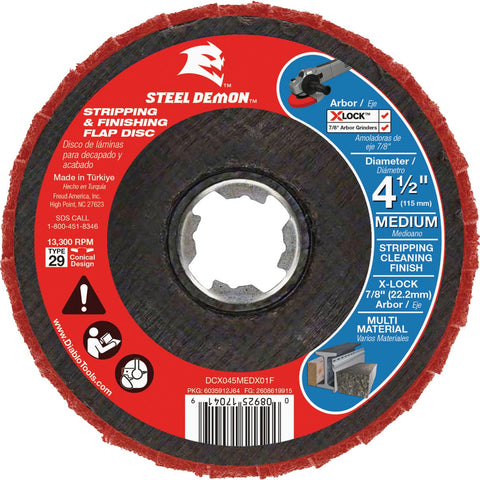 Diablo Steel Demon 4-1/2 In. Angle Grinder Flap Disc2; Mfg #DCX045MEDX01F