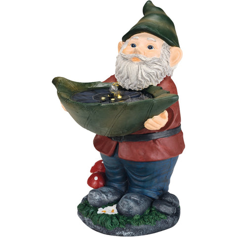 Lumineo Solar Gnome Fountain; Mfg #9893033