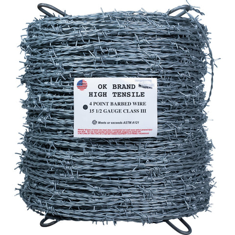 Oklahoma Steel 4 Pt. Barbed Wire; Mfg #CM260-001-1106