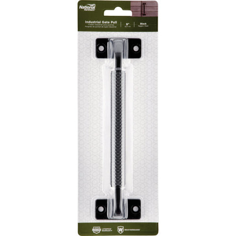 National Hardware 9 In. Black Industrial Gate Pull; Mfg #N166-032