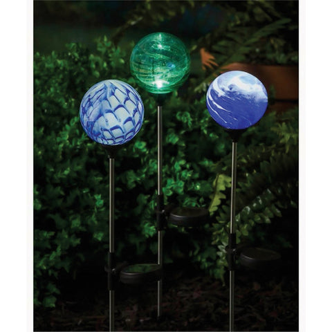 Evergreen Blue Coastal Solar Garden Stake; Mfg #2SP6184