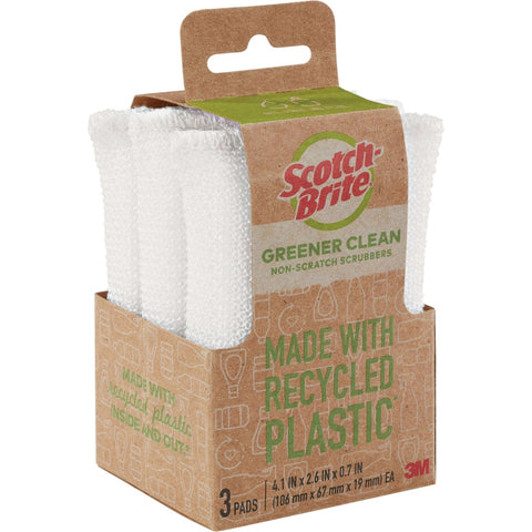 Scotch-Brite Greener Clean Plastic Scouring Pad; Mfg #92773-CA