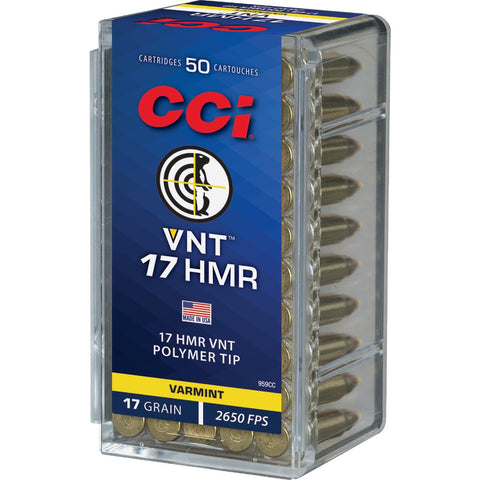 CCI 17 HMR Rimfire Ammunition Cartridges; Mfg #101380