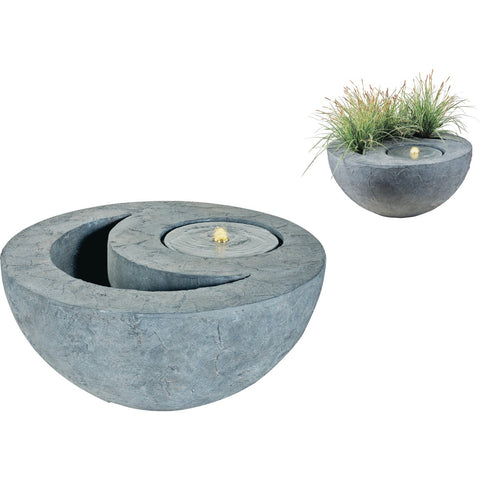 Lumineo GRC Bowl Fountain with Planter; Mfg #9788113