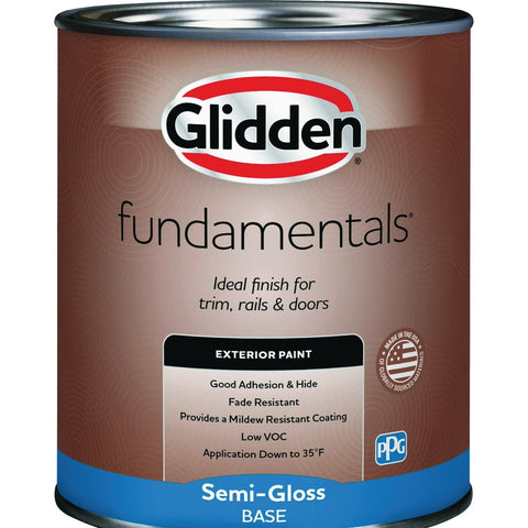 Glidden Fundamentals 100% Acrylic Latex Exterior House Paint; Mfg #GLFEXT30B1/04