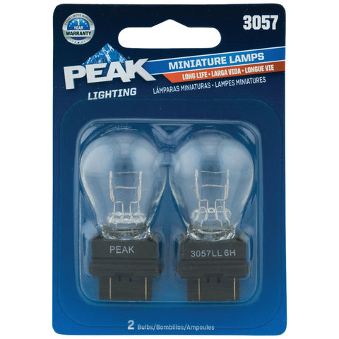 PEAK Mini Automotive Bulb; Mfg #3057LL-BPP