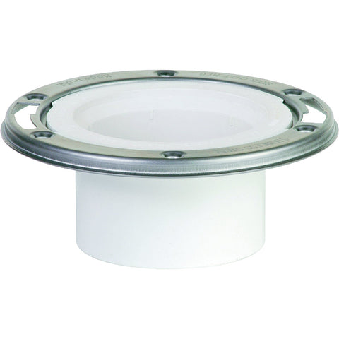 Sioux Chief PVC Open Closet Flange With Stainless Steel Ring; Mfg #886-4PM