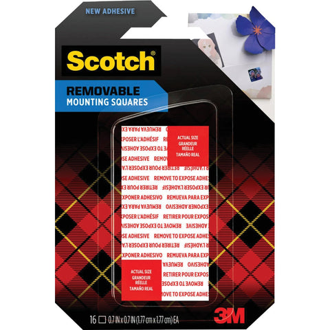 Scotch Self-Adhesive Mounting Squares; Mfg #108AMS-SQ-16