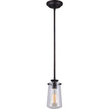 Home Impressions Rod Pendant Ceiling Light Fixture with Seeded Glass Shade; Mfg #IPL623A01ORB-B