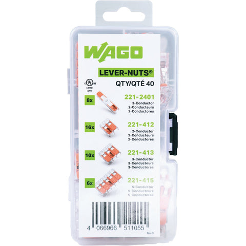 WAGO Wire Connector Combo Kit; Mfg #887-0408