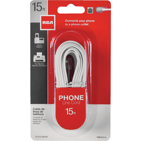 RCA Phone Line Cord; Mfg #TP231WHR