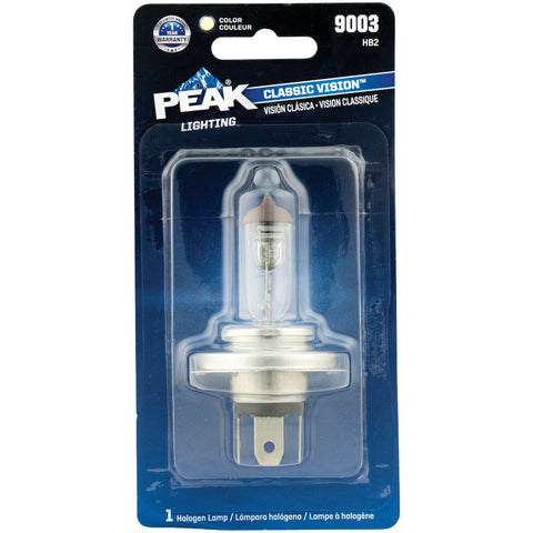 PEAK Classic Vision Halogen Automotive Bulb; Mfg #9003-BPP