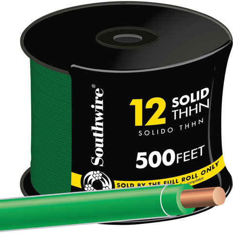 Southwire 12 AWG Solid THHN Electrical Wire; Mfg #11591558