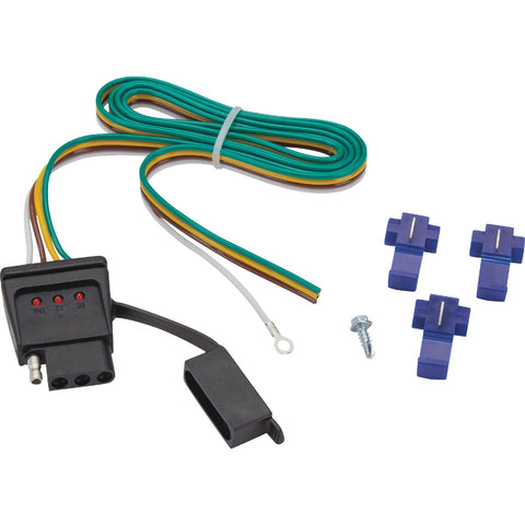 TowSmart 4-Flat Vehicle Side Connector with Wire Taps; Mfg #1319