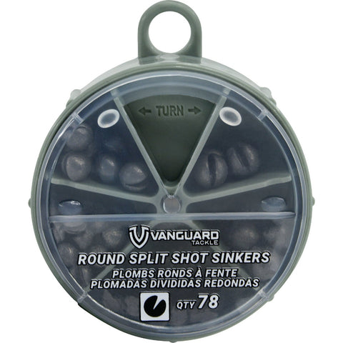 Vanguard 79-Piece Round Split Shot Sinker Kit; Mfg #VRNDSS-78