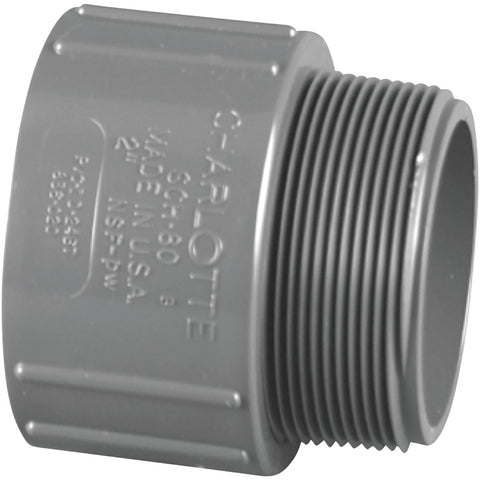 Charlotte Pipe Schedule 80 Male PVC Adapter; Mfg #PVC 08109  1400HA