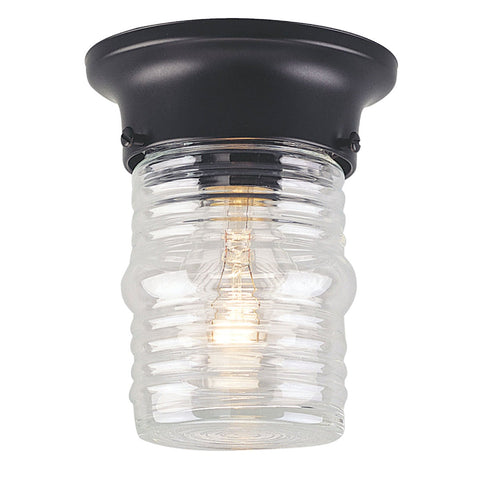 Canarm Outdoor Ceiling Light Fixture; Mfg #IOL105BK