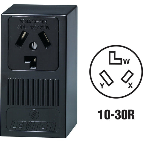 Leviton 3-Wire Dryer Power Outlet; Mfg #R20-05054-P00