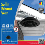 Dundas Jafine Adjustable Black Soffit Exhaust Vent; Mfg #SEVBLKZW