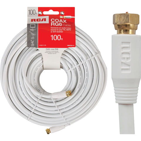 RCA RG6 Coaxial Cable; Mfg #CVHW111R