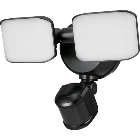Globe Twin Head LED Solar Powered Security Light Fixture; Mfg #17000211