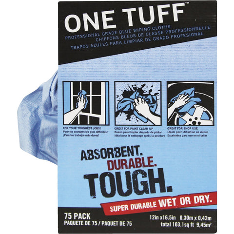 Trimaco One Tuff Professional Grade Blue Wiping Cloth Rags; Mfg #84075