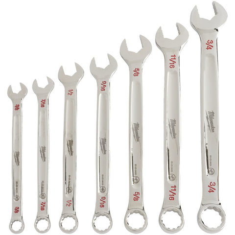 Milwaukee 7-Piece Standard Combination Wrench Set; Mfg #48-22-9407