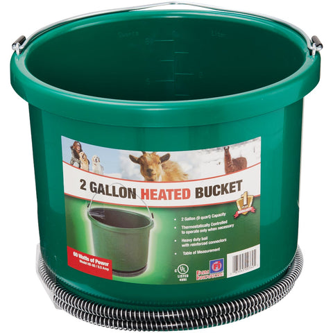 Farm Innovators 2 Gal. Heated Bucket; Mfg #HB-60
