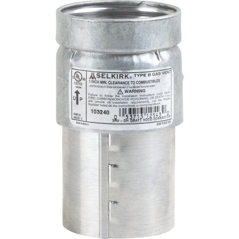 SELKIRK RV Draft Hood Connector; Mfg #103240